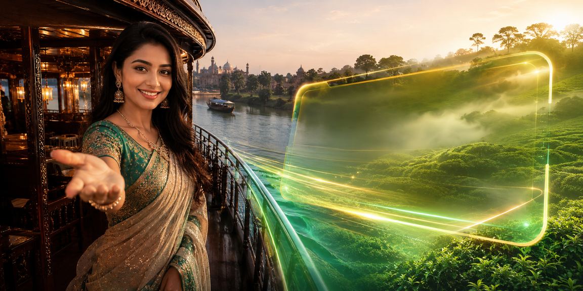 সোনারগাঁওয়ে ক্যাশব্যাক বোনাস উপভোগ করছেন একজন খেলোয়াড় চা বাগানের পটভূমিতে